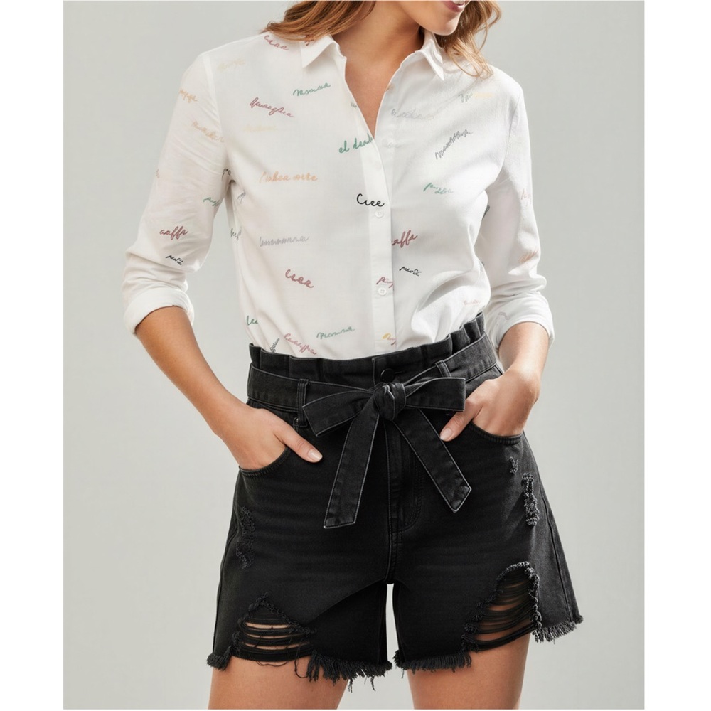 SÉZANE Pierro Shirt, Demain Print, FR34/US2